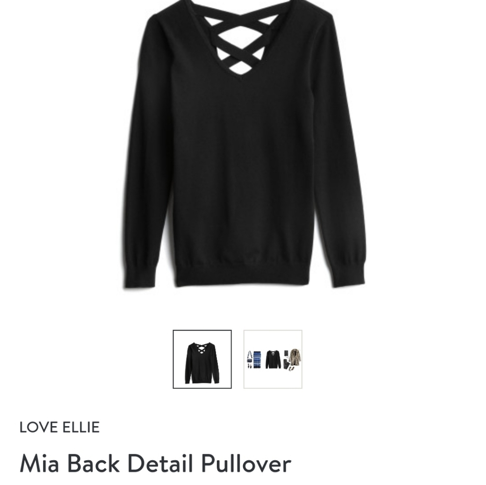 LOVE ELLIE Mia Back Detail Pullover